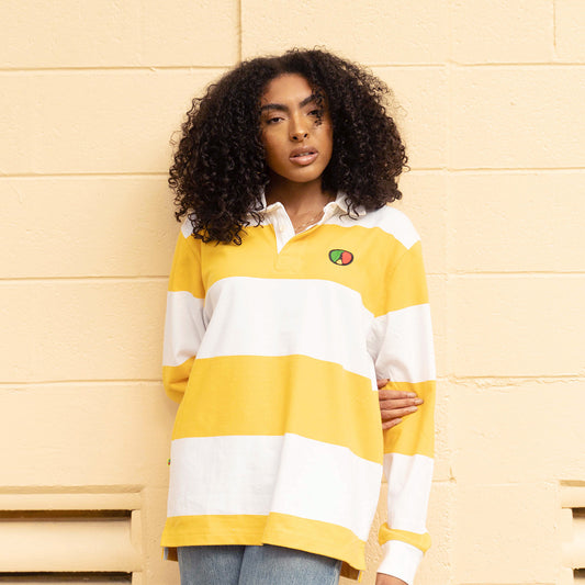 RUGBY YELLOW STRIPE BUTTON-UP